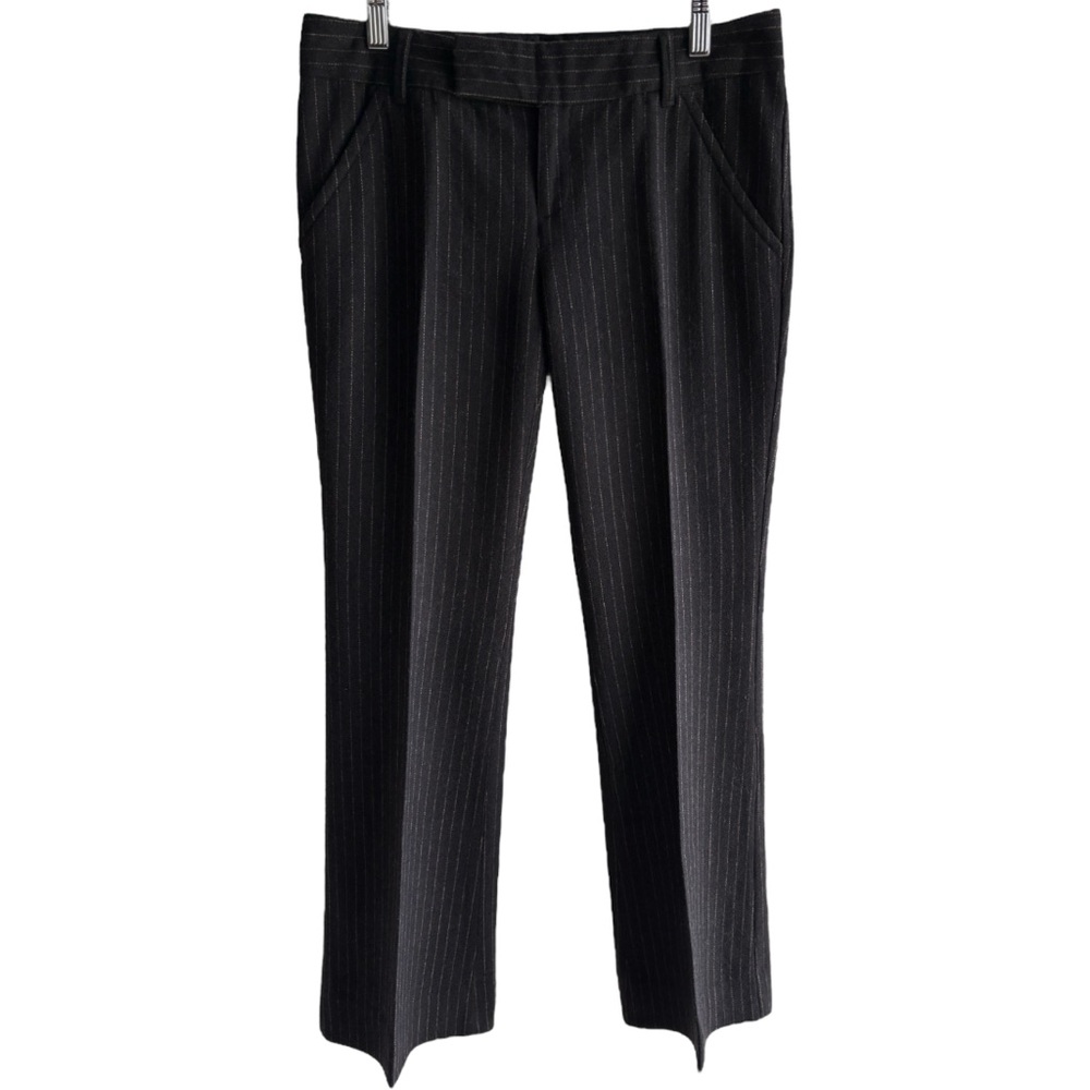 Club Monaco Y2K Pin Stripe Low Rise Trousers Bootcut Pants Size 4 Brown Mobwife